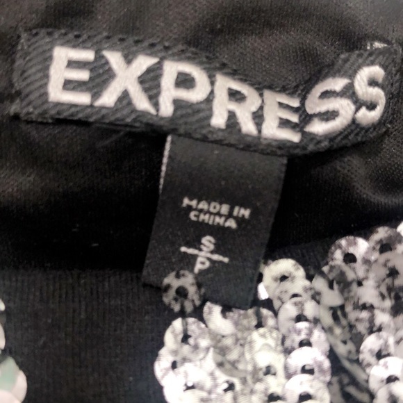 Express black sequin mini skirt Small - Picture 2 of 4